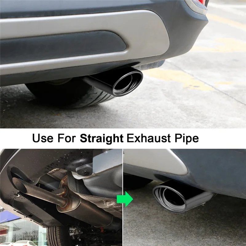

Durable-1 Piece Car Exhaust Tip, Car Exhaust Pipe Modification Tail Throat Tail Pipe 2.1In To 1.5In Universal Stainless Steel (B