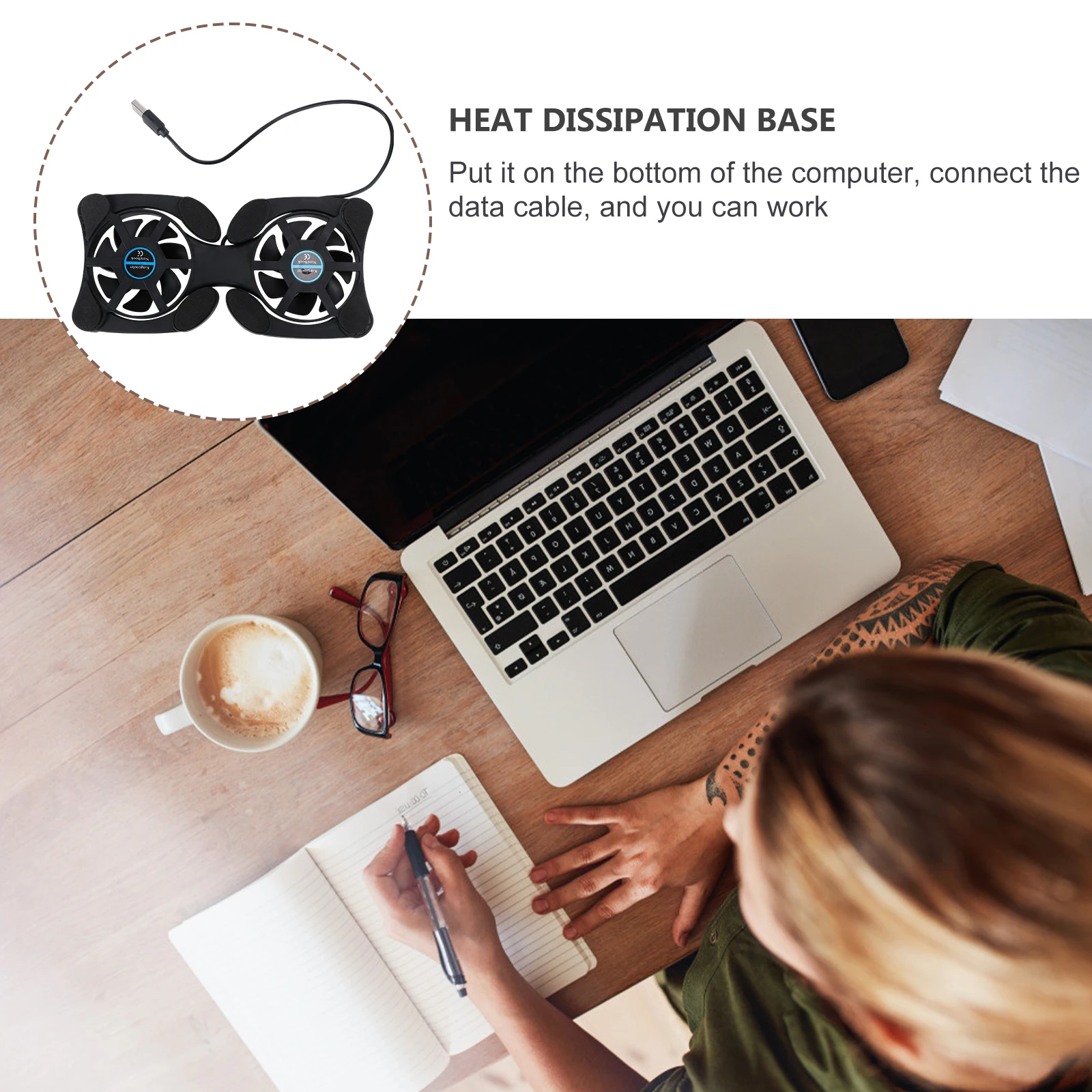 

Notebook Cooler Cooling Computer Tray for Laptop Radiator Pad Small USB Stand Desktop