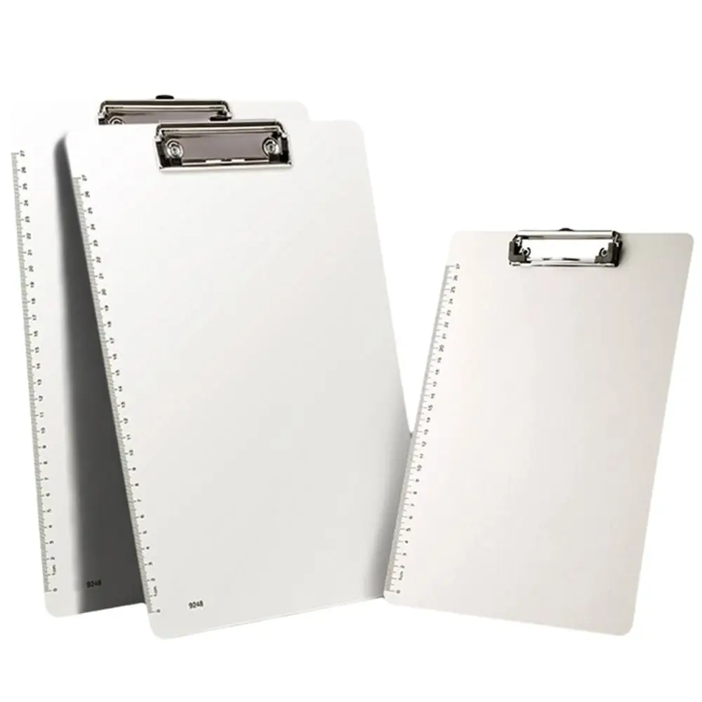 A4/A5 File Folder Clipboard With Scale Letter Size Writing Clipboard Plastic Metal Clip Paper Organizer School Office