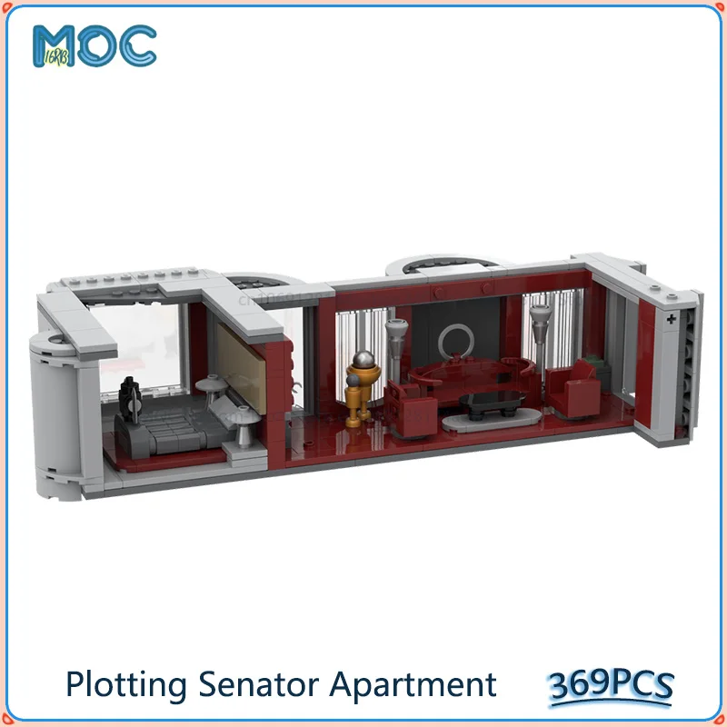 Plotting Senator Apartment Model MOC Building Blocks DIY Assemble Bricks Space Collection Creative Display Toys Gifts 369PCS