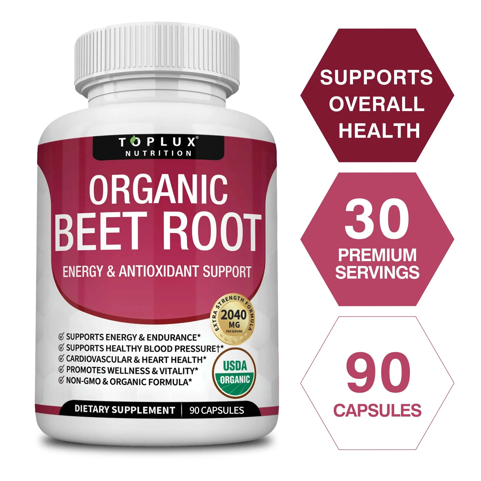 

Beetroot Capsules Organic Beetroot Powder Extract + Black Pepper Production Blood Circulation Blood Pressure Health