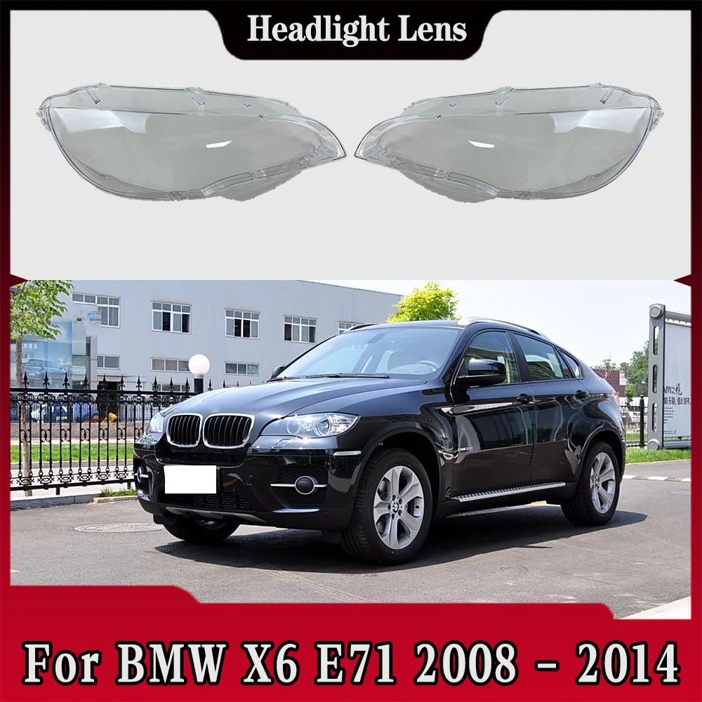 

For BMW X6 E71 2008 2009 2010 2011 2012 2013 2014 Halogen Headlamp Cover Headlight Shell Lens Plexiglass Transparent Lampshade
