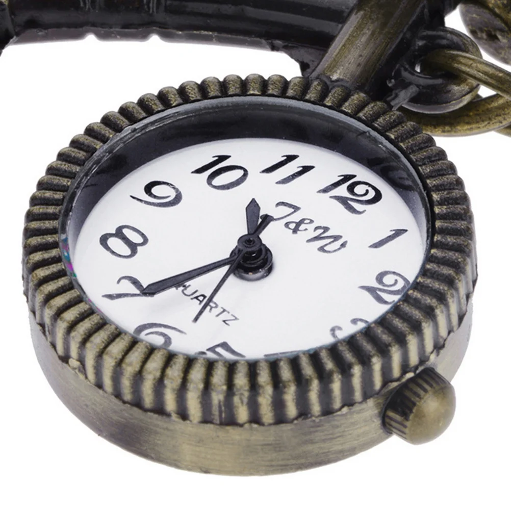 

Alloy Bicycle Shaped Craft Pocket Watch Retro Hanging Pendant Rope Decorative Delicate Hanging Watch for Gift