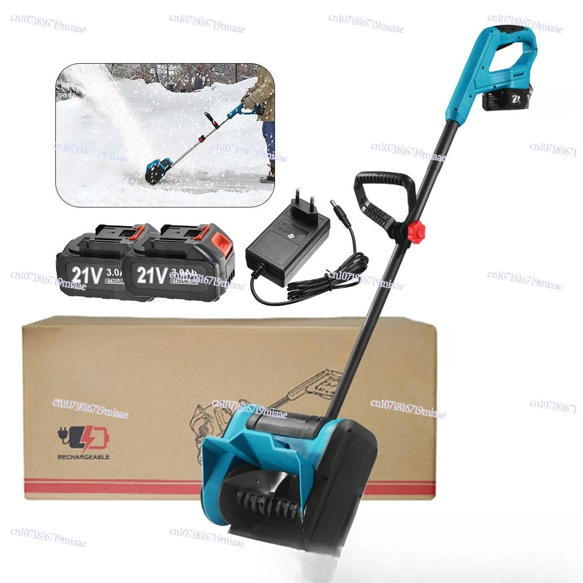 

Small lithium battery brushless high power foldable walk-behind snow plow detachable and convenient household electric snow plow