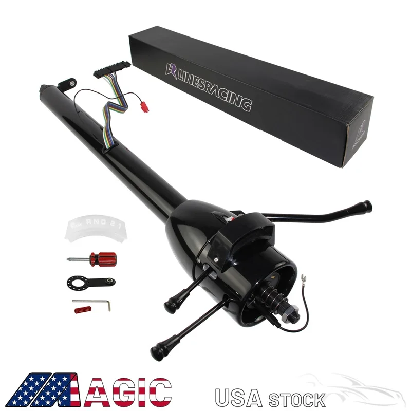 

Universal 32''/30''/28'' Inch GM LR Electrophoretic Coating Tilt AT Automatic Style Steering Column 1969-1994 Black/Silver