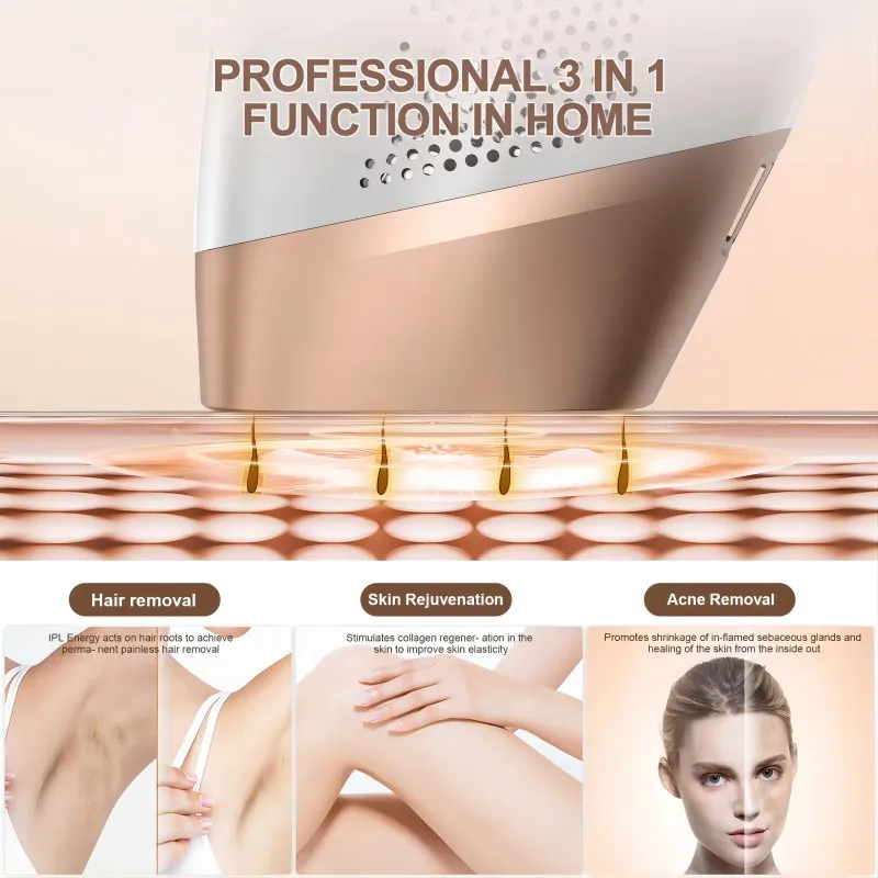 3in1 Laser Hair Removal 999900 Flash IPL Epilator Sapphire Cool Rejuvenation Acne Treatment Permanent Hair Removal Free Shipping