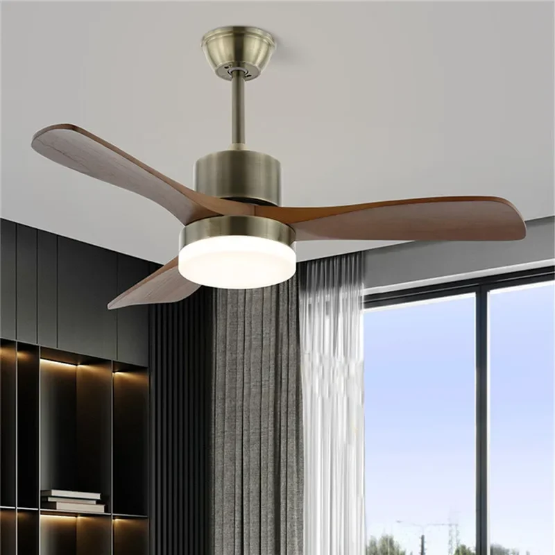 AOSONG-Plafonnier LED avec ventilateur électrique à distance, design moderne, éclairage d'intérieur, luminaire de plafond, idéal pour un salon, une chambre à coucher, un restaurant ou un bureau