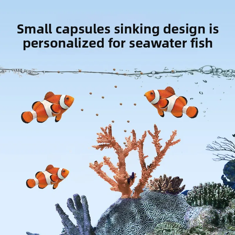 Maytra Tropical Fish Food - Small Sinking Pellets with Garlic & Spirulina for Clownfish,Guppies,Tetras - Color Enhancing Formula view 2
