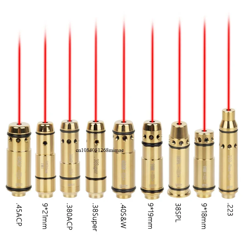 9x19mm Laser Training Bullet Bore Sight 2 in 1 Dual Purpose Pointer for Dry Fire Snap Caps for 9x18mm .223 223rem Caliber