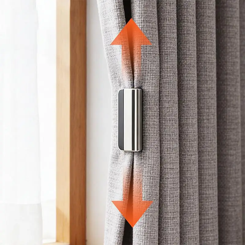 10 Stück starke magnetische Vorhangklammern, nagelfreie Verdunkelungsverschlussklammern, halten den Vorhang geschlossen und verhindern das Eindringen von Licht ins Schlafzimmer. – Detail 4