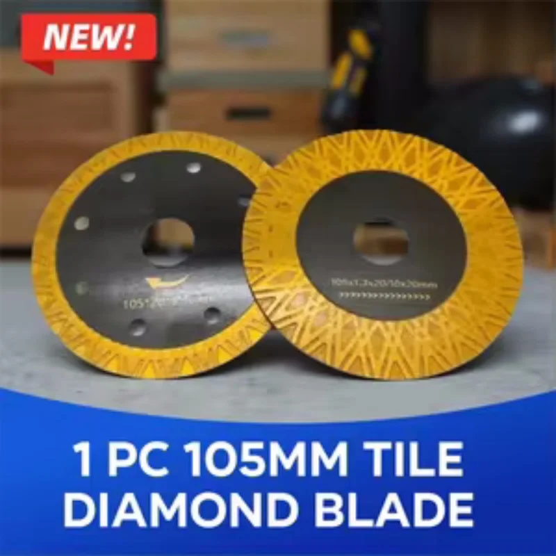 1 PC 105MM Diamond Cutting Disc, Dry Cut & Grind Circular Saw Blade For Tile, Ceramic, Marble, Rotary Power Tool Accessories