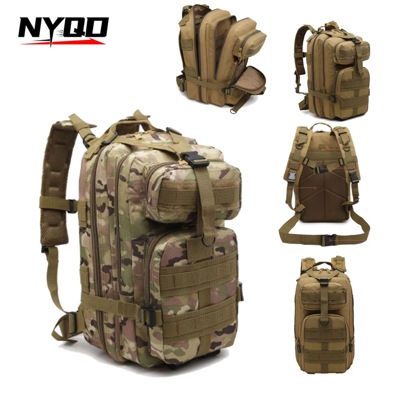 Outdoor Tactical 3P Camping Multifunctional Shoulder Bag Men Travel Storage Wearable Oxford Backpack School Bag Backpack Women