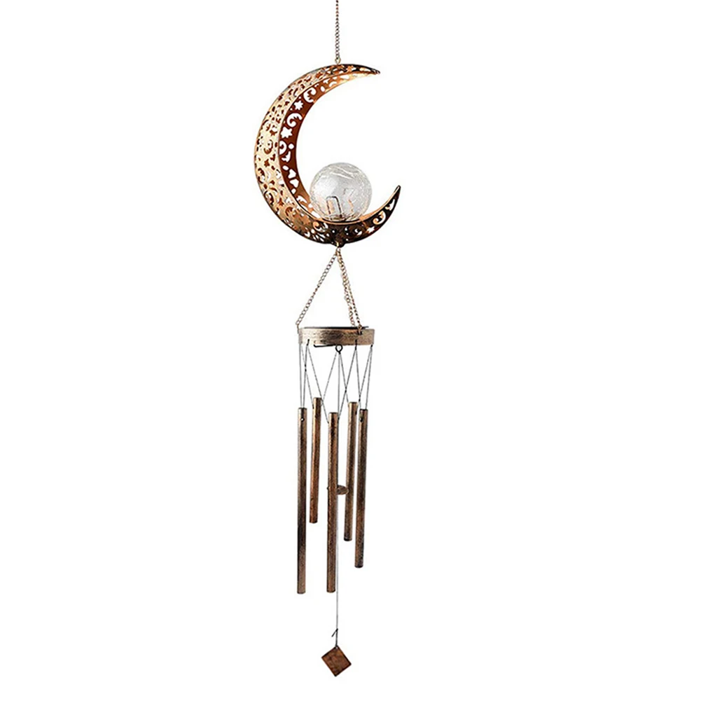 Imagem -03 - Solar Powered Outdoor Hanging Lights Wind Chimes para Exterior Led Impermeável Férias Festa Home Decor