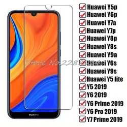 HD Tempered Glass For Huawei Y5p Y6p Y7a Y7p Y8p Y8s Y9a Y6s Y9s Y5 lite Y6 Prime Pro Y7 2019 Y5lite Screen Protector Film