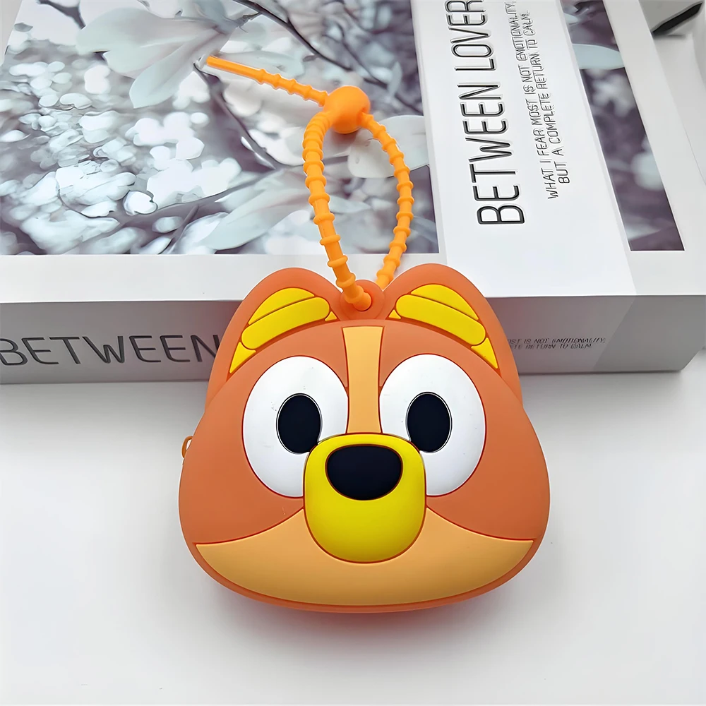 Bluey and Bingo أنيمي الشكل لطيف الكرتون Mnin محفظة نسائية للعملات المعدنية لينة المطاط محفظة الأطفال حقيبة تزيين مُثبت