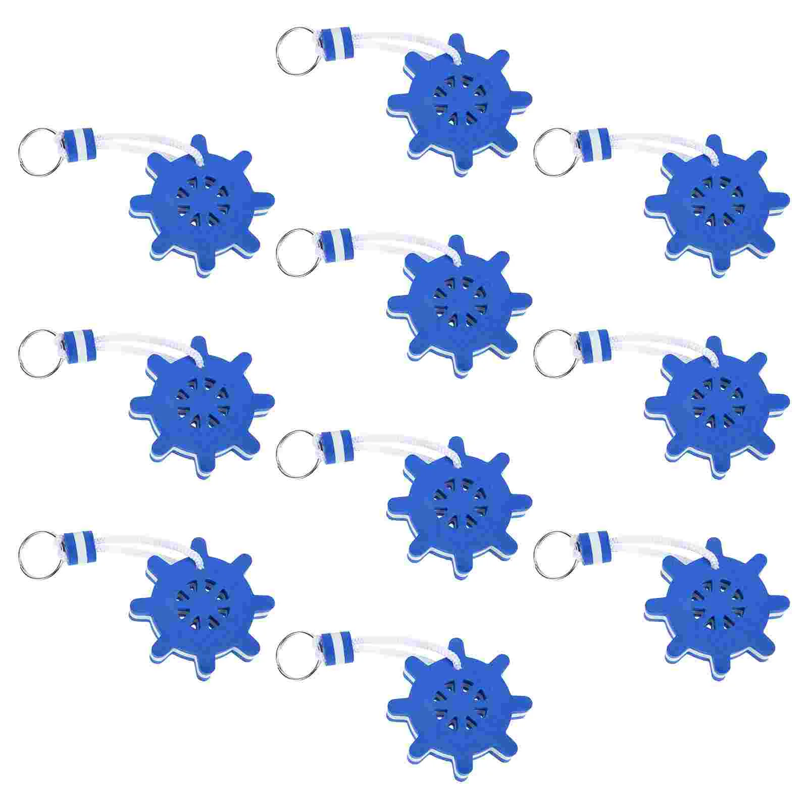 

10 шт. плавающий брелок синие брелки для водных видов спорта для плавания кольцо для легкого автомобиля лодки Железный