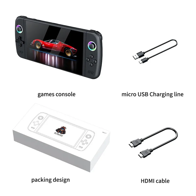 M27 Portable Pocket Retro Handheld Video Game Console 7.0 Inch Big Screen 1024*600 Display Support LINUX Emelec 64G/128G view 6