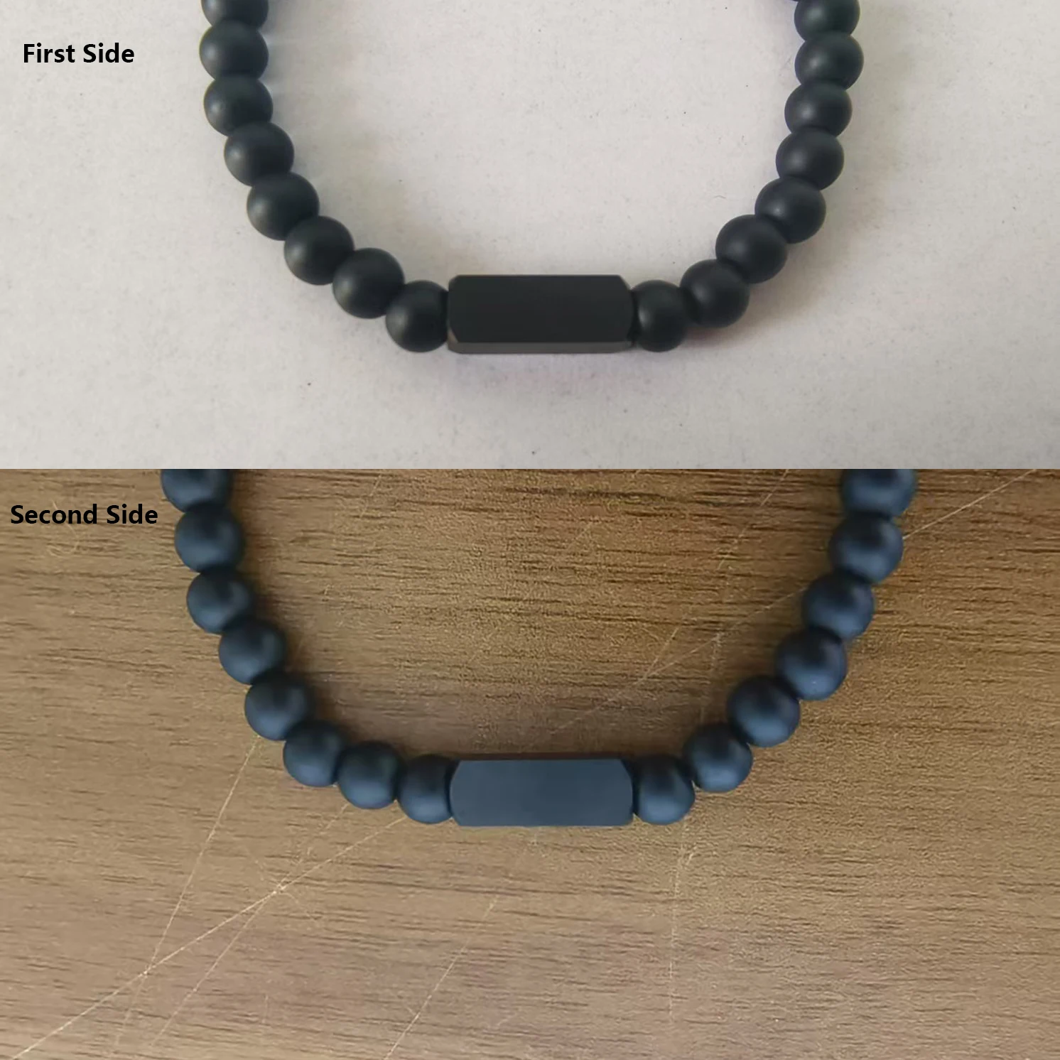 قطعة واحدة، سوار رجالي مخصص بأسماء هدية مثالية لعيد الميلاد للزوج والجد، سوار من الخرز للرجال