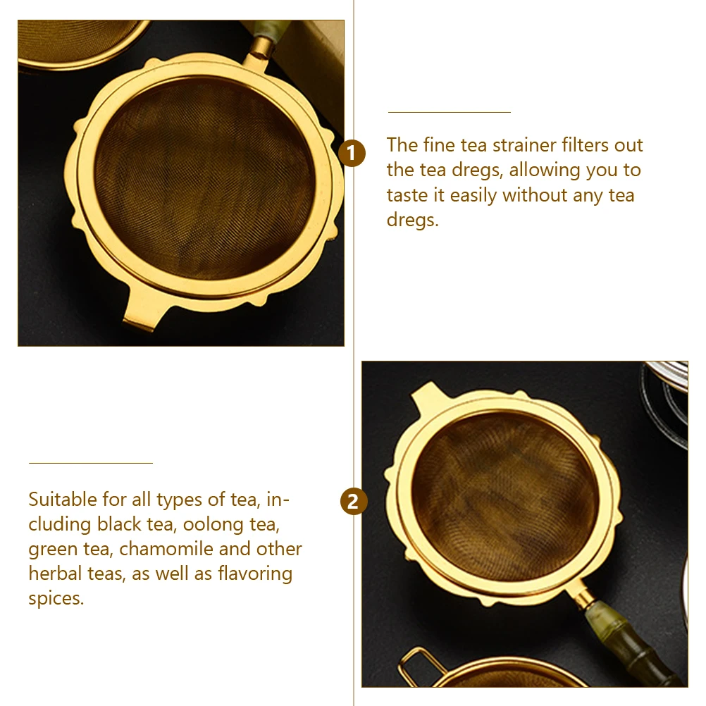 

1Pcs Stainless Steel Tea Strainer Fine Mesh Leak Filter Tea Strainer Spoon Leak Proof Loose Leaf Filter