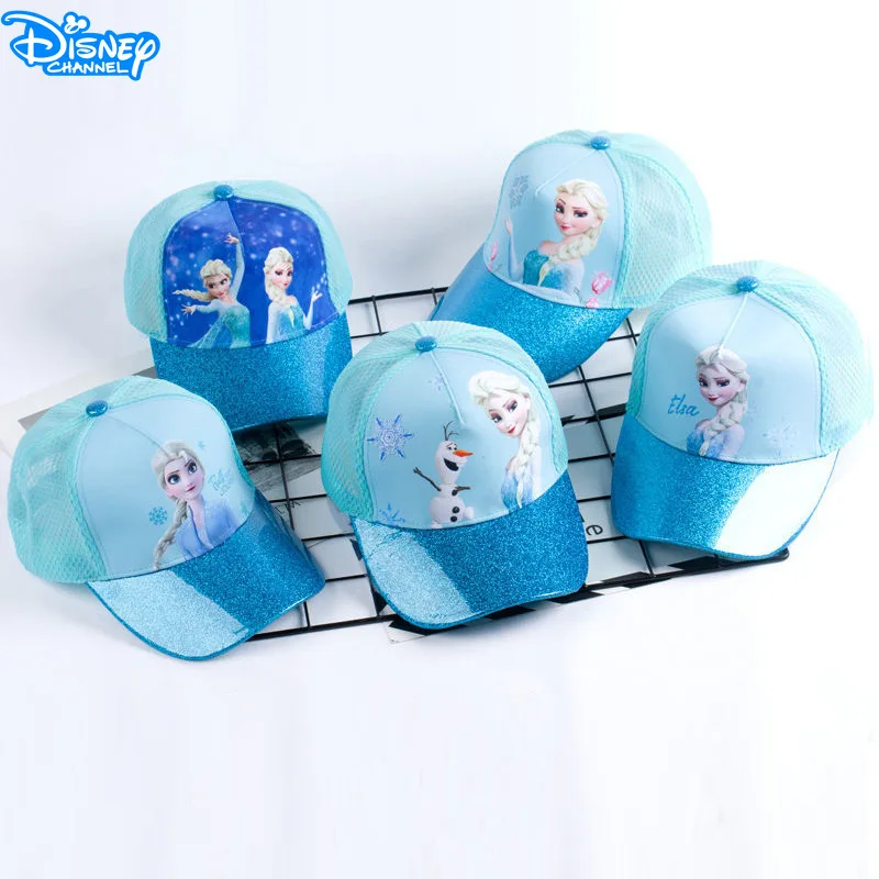 2022 Disney Fashion Panama Hat dzieci na dziewczynę śliczne mrożone czapka bejsbolówka w stylu Hip-Hop dla Baby Boy Kawaii Aisha Anime czapka