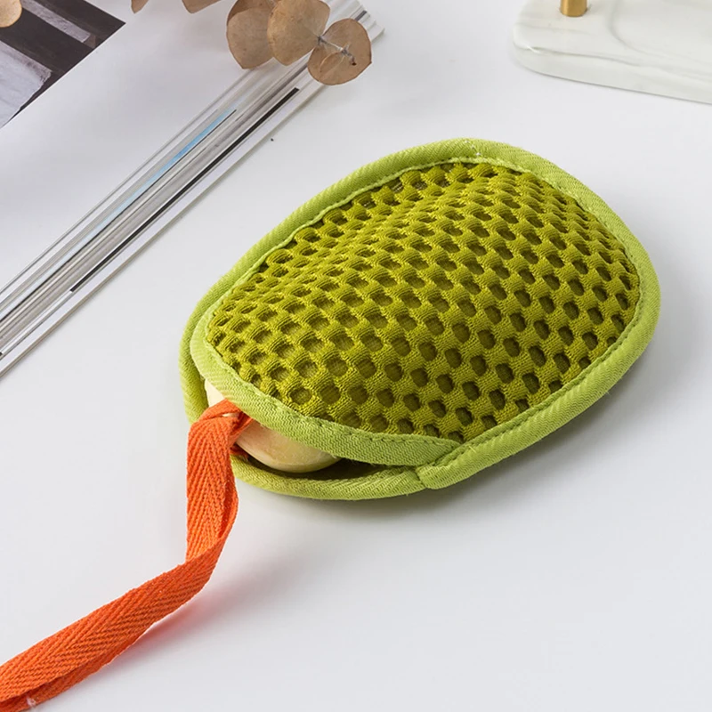 New 2-In-1 Bath Loofah Glove Double-Side Removing Dead Skin And Dirt Bath Glove Shower Cloth Lathering Net Soap Bag Can Put Soap