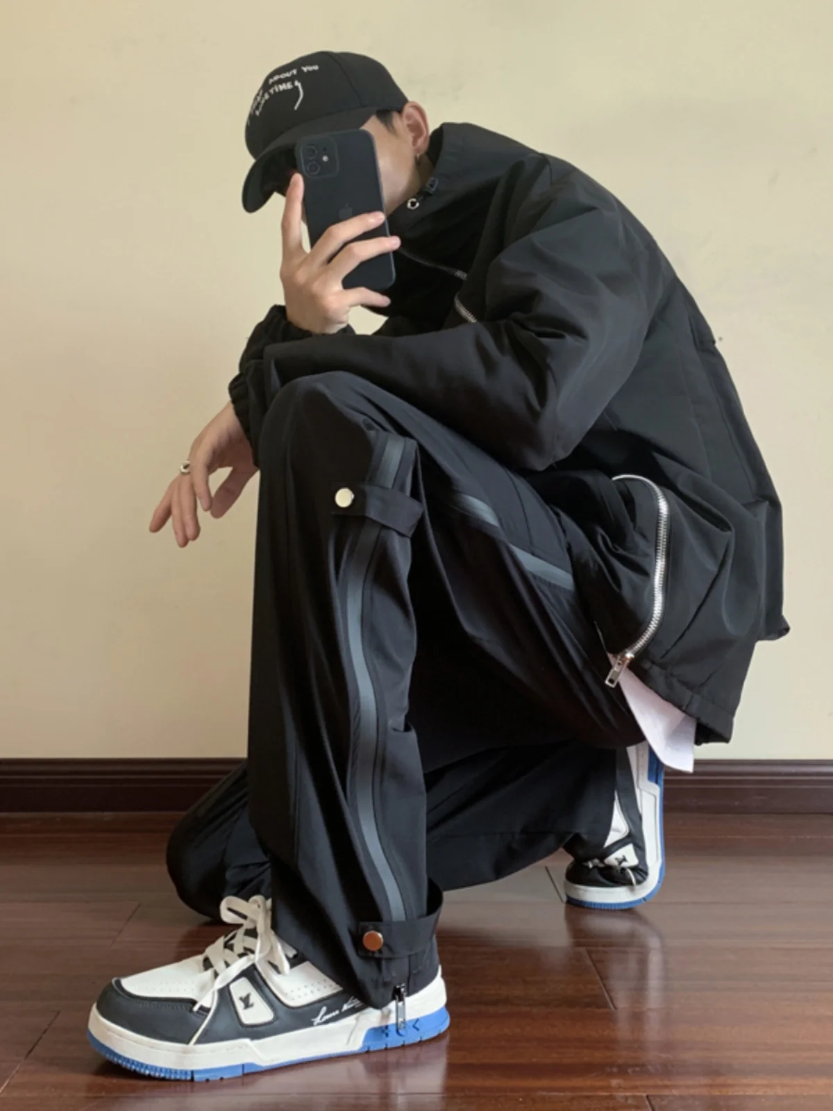 

Waterproof Nylon Climbing Pants Men's American Functional Sle Workwear Trousers Side Zipper Mountain Climbing Adventure Pants