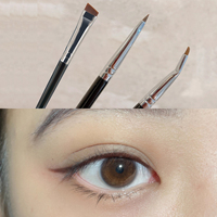 3pcs Ultra Fine Bent Eyeliner Brush Set Detail Makeup Eyes Tear Trough Fine Liner Concealer Brush Blade Angle Eyebrow Brush