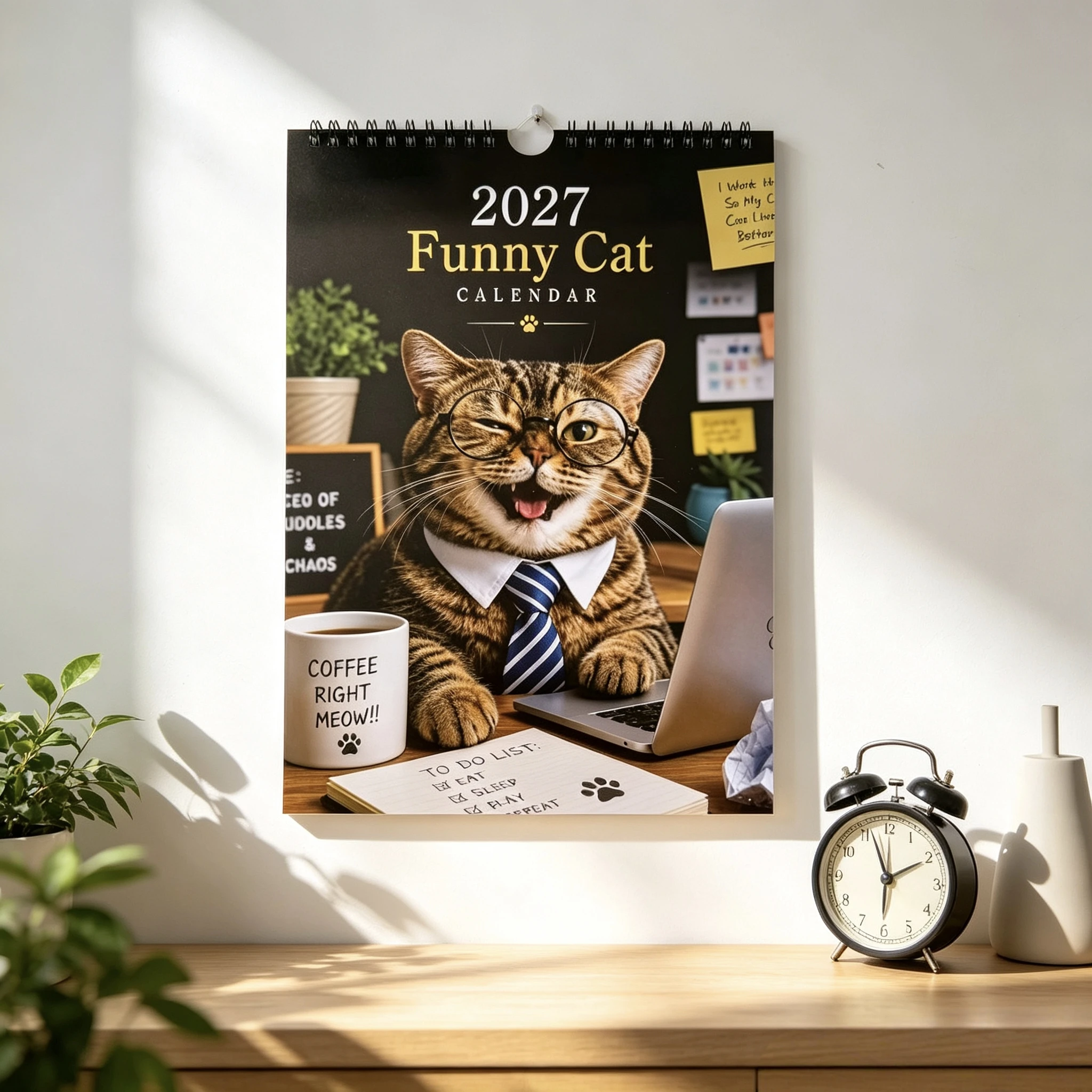2027 12-Month Funny Wall Hanging Calendar, Adult Humor Novelty Calendar, Colorful Graffiti Design, Gag Gift for Home & Office
