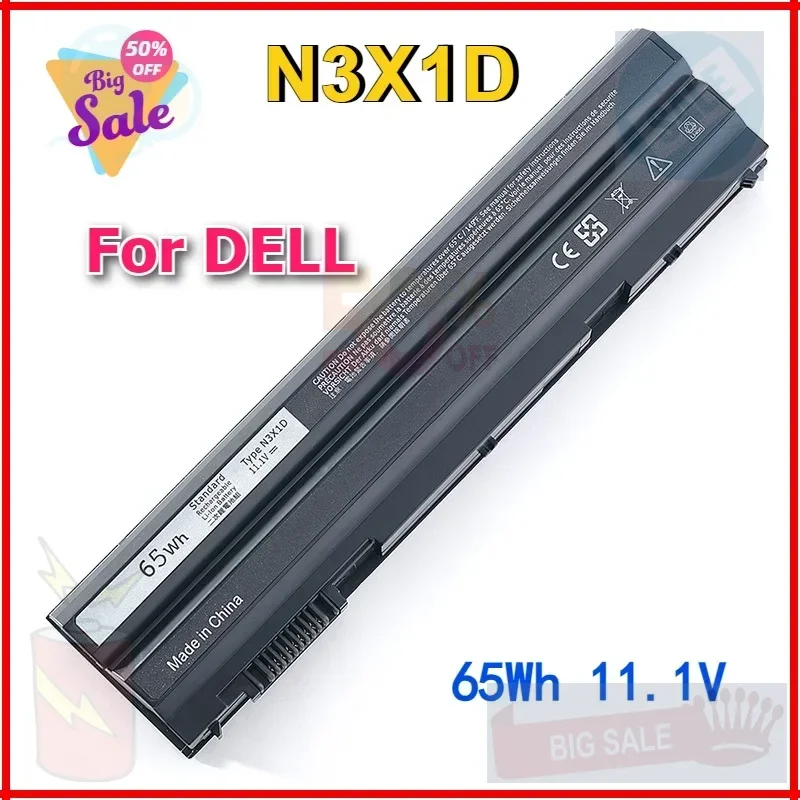 

65WH N3X1D Laptop Battery for DELL Latitude E5420 E5430 E5520 E5530 E6420 E6520 E6430 E6440 E6530 E6540 Notebook Computer