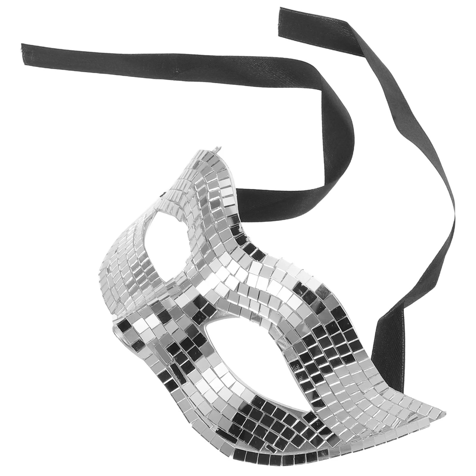 قناع وجه على شكل كرة ديسكو قناع حفلة عاكس أسود للأزواج حفلة تنكرية كرنفال ماردي غرا تحت عنوان زي الحدث للرقص