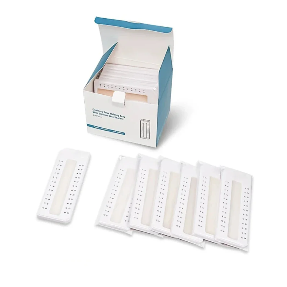 30PCS 24-Well Capillary Tube Wax Sealing Plate for Microhematocrit Capillary Tubes, Lab Centrifuge Sealing Board, Model HTC-TW