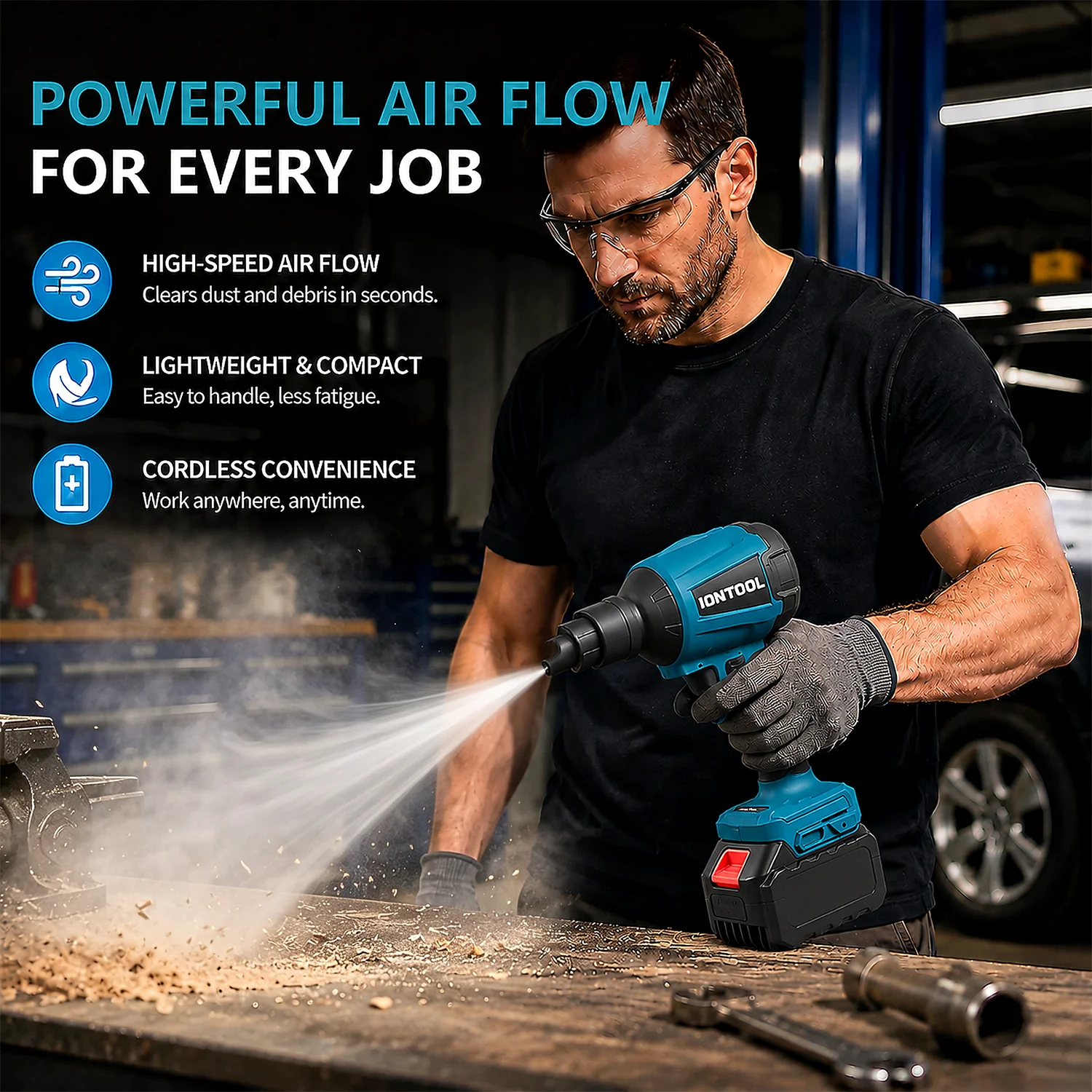 Беспроводная воздуходувка IONT – обзор и цена Leaf Blower Cordless