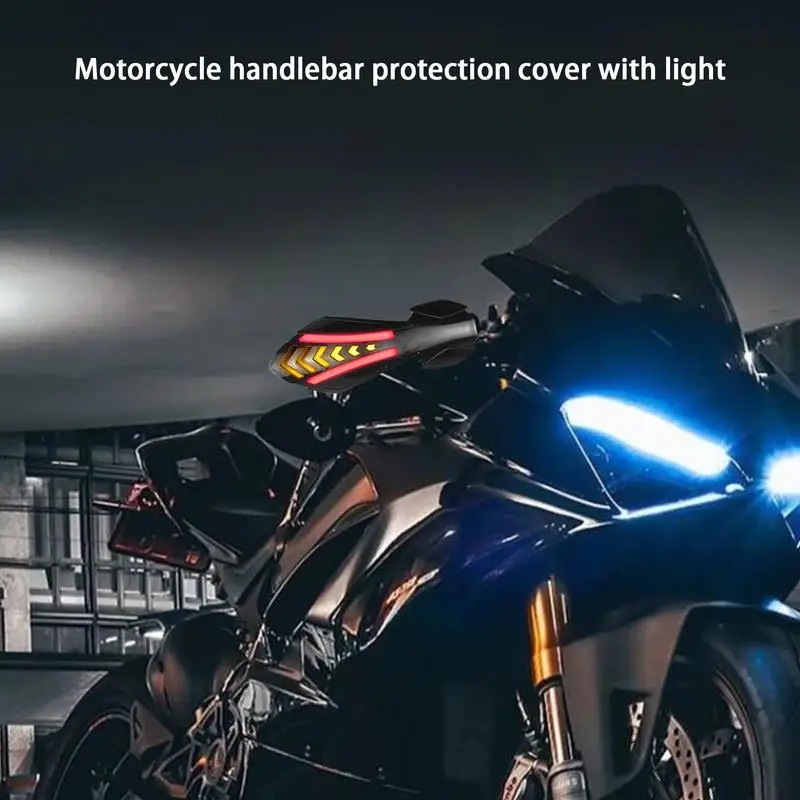 Hand Guard Handlebar Motorcycle Handguards Hand Guard Motorcycle Accessories With LED Light 2pcs For Off-road Vehicle Motorcycle