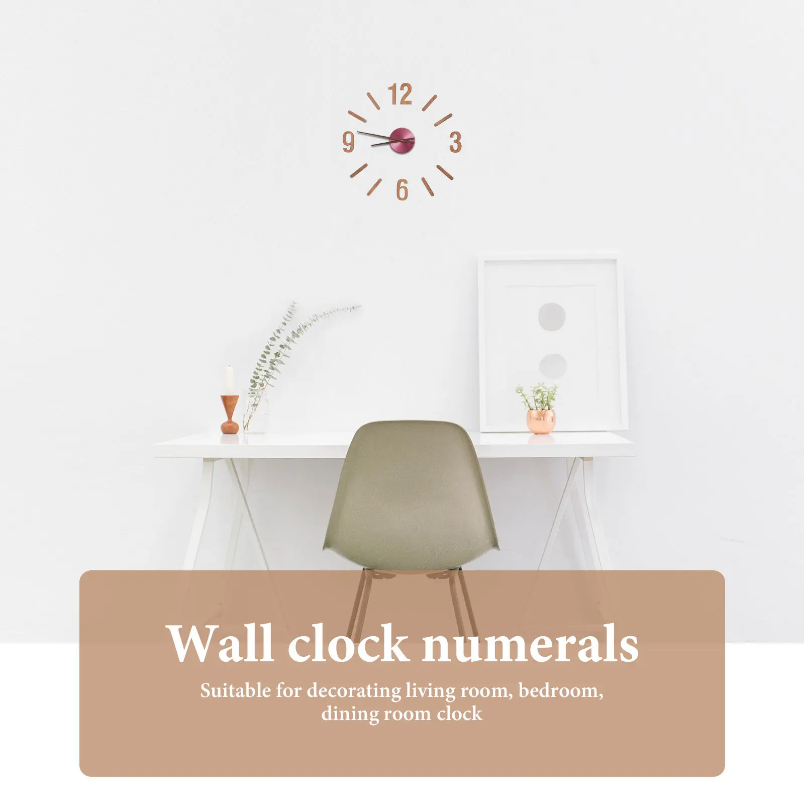 1 set 1 Set Of Minimalist Wall Clock Accessories Wood Clock Numerals Diy Replacement Parts For Home Decor Repairing Projects