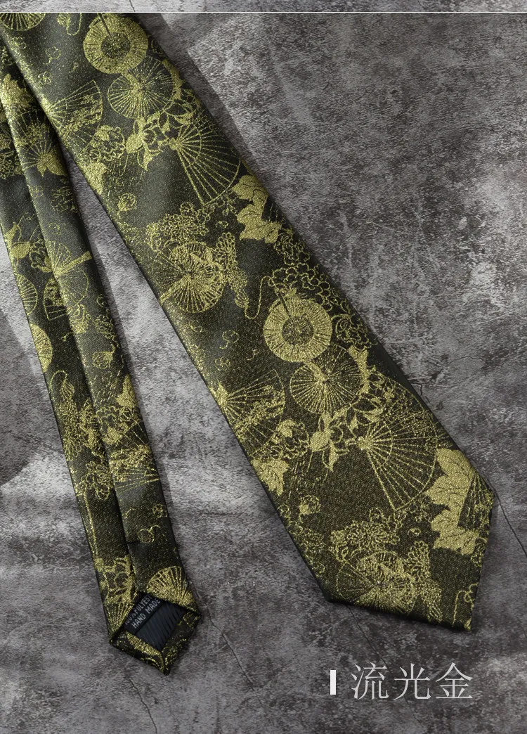 8cm Neue Blumenkrawatte für Herren Vintage Luxus-Krawatte mit Bambus- & Blumenmuster für Anzug und Hemd – Detail 24