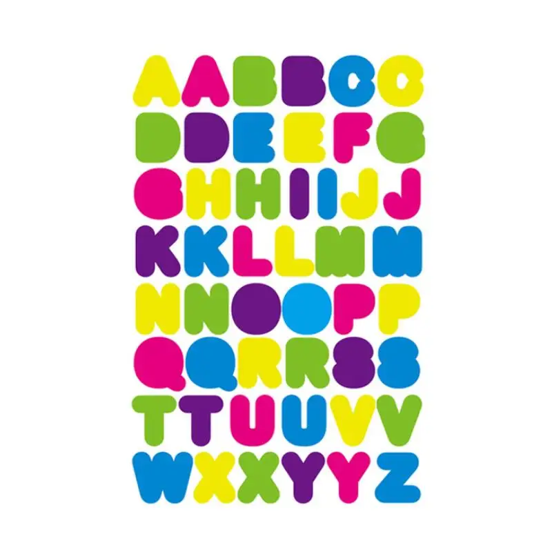 10Sheets/Set Random Pattern Cute Stickers Alphabet Letter Heart Number Planner Memo Decor Scrapbooking Laptop Stationery Sticker