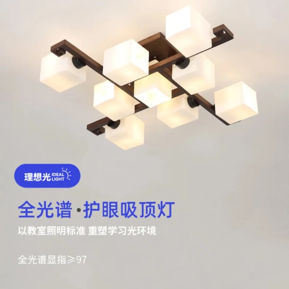 

Modern, simple and atmospheric living room lights, solid wood lamps, hall lights, warm Japanese style bedroom ceiling lights