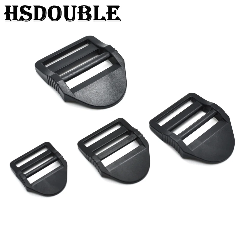 5 Pcs/Pack Ladder Lock Slider Plastic Buckles Backpack Straps Webbin 20mm 26mm 31mm 38mm Black