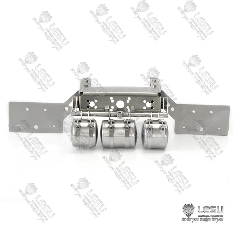 RC 1/14 Metall-Dreikasten-Heckträger mit Rücklicht-Halterungsset für Tamiya Muldenkipper für SCANIA MAN VOLVO Traktor-LKW DIY-Teile – Detail 1