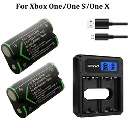 Batería recargable de 2550mAh para Xbox One Xbox One X Xbox One S Xbox One Elite batería de controlador inalámbrico para gamepads Xbox