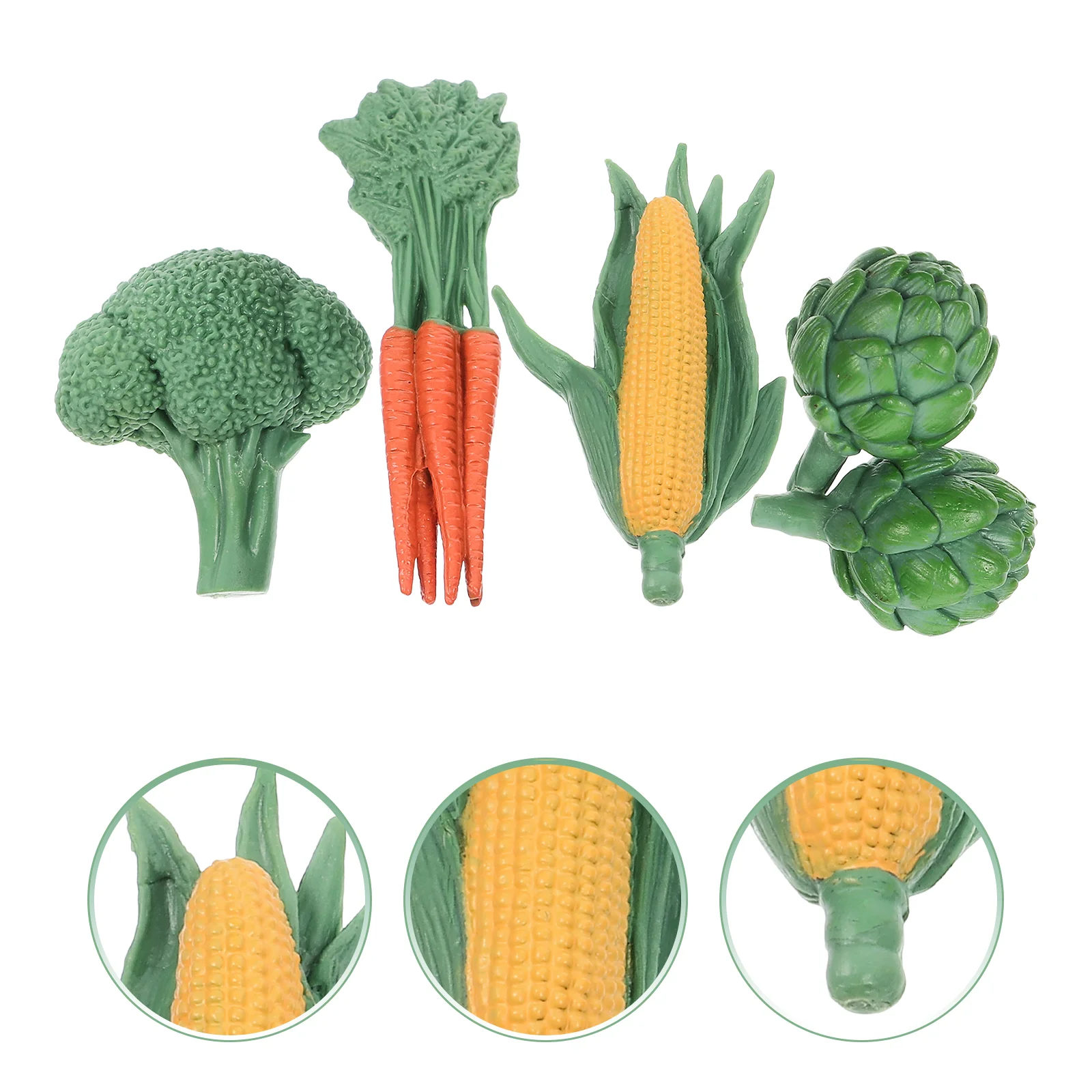 

4 Pcs Simulated Fruits and Vegetables Lifelike Model Adornment Plant Decor Plastic Simulation Props Toy Carrot