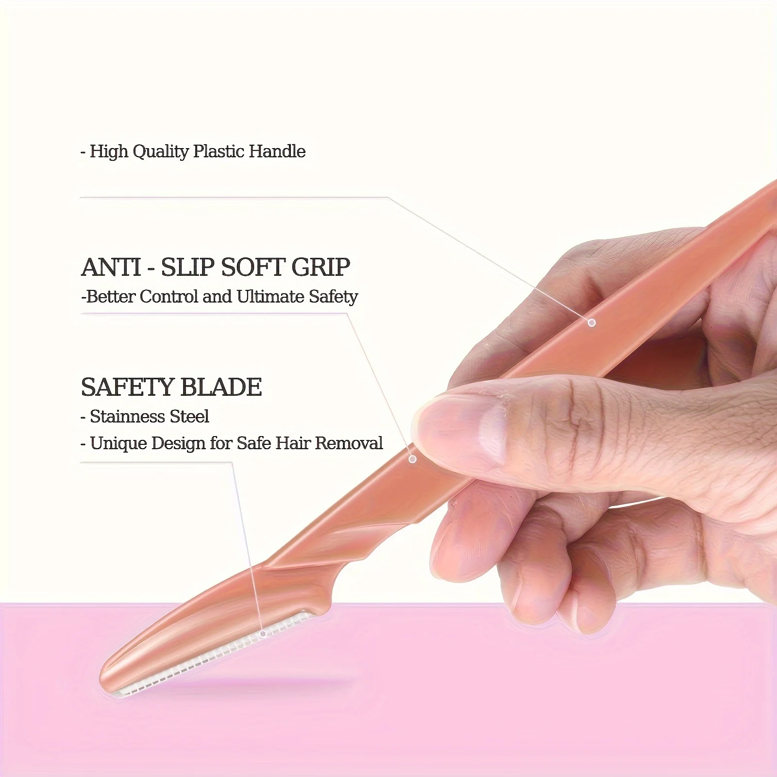 Conjunto de navalha de sobrancelha de 2 peças com capa - Ferramenta profissional para sobrancelhas, esfoliante, aparador de precisão unissex