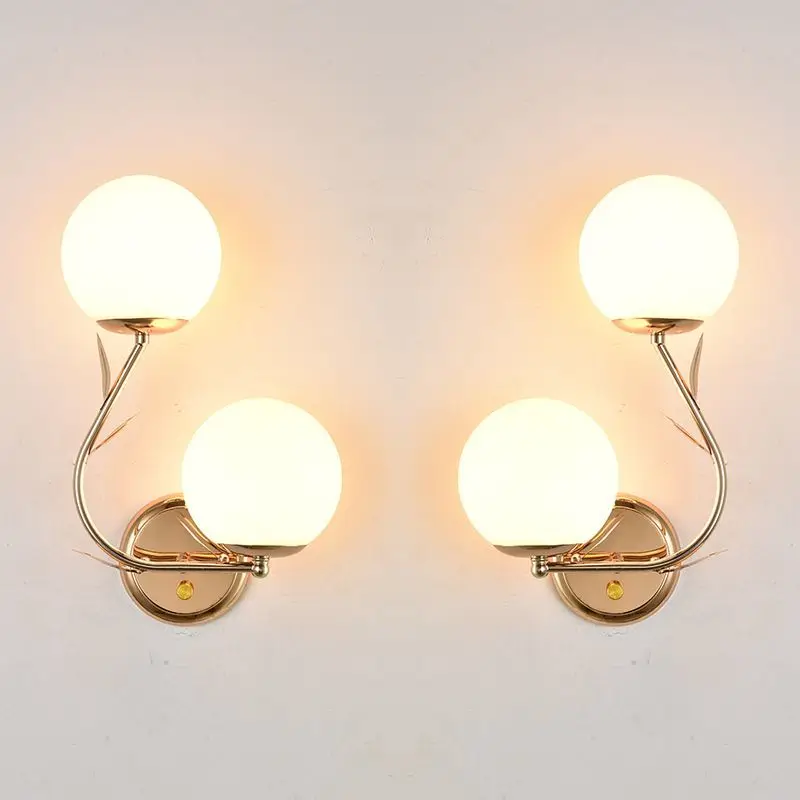 

Modern Glass Ball LED Wall Lights for Living Dining Room Bedrooms Bedside Cabinets Hotel Track Lights Home Decor Light Fixture