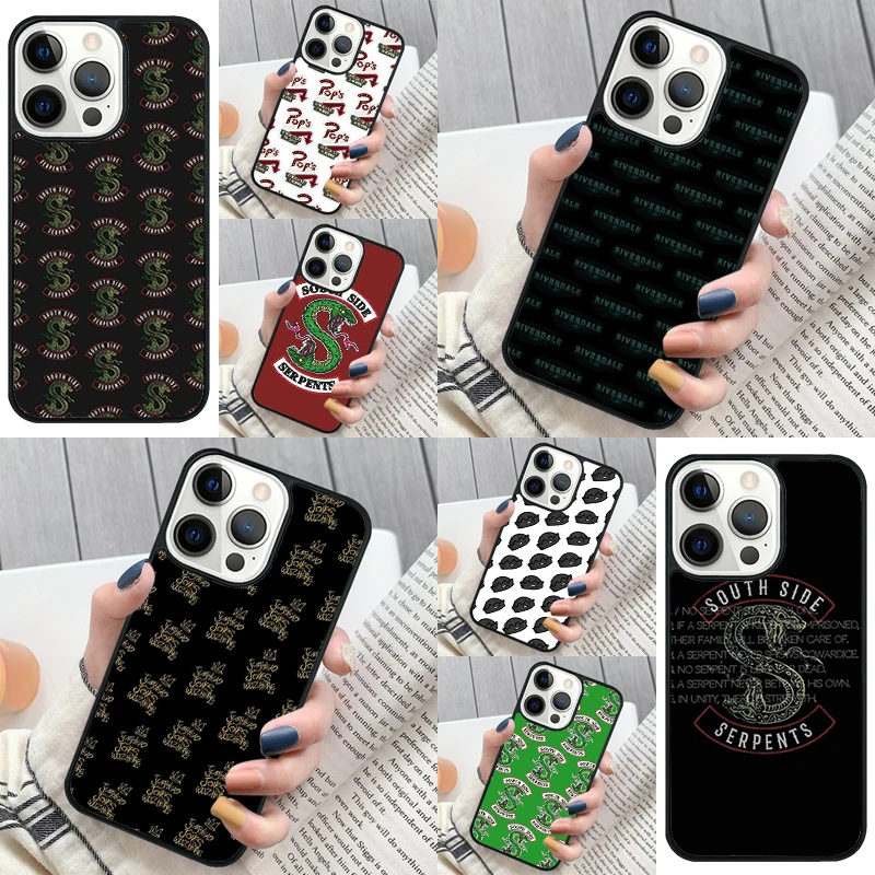 Riverdale South Side Serpents Phone Case Cover for iPhone 16 12 mini 11 13 14 15 Pro Max SE 2020 for Apple 7 8 Plus Coque