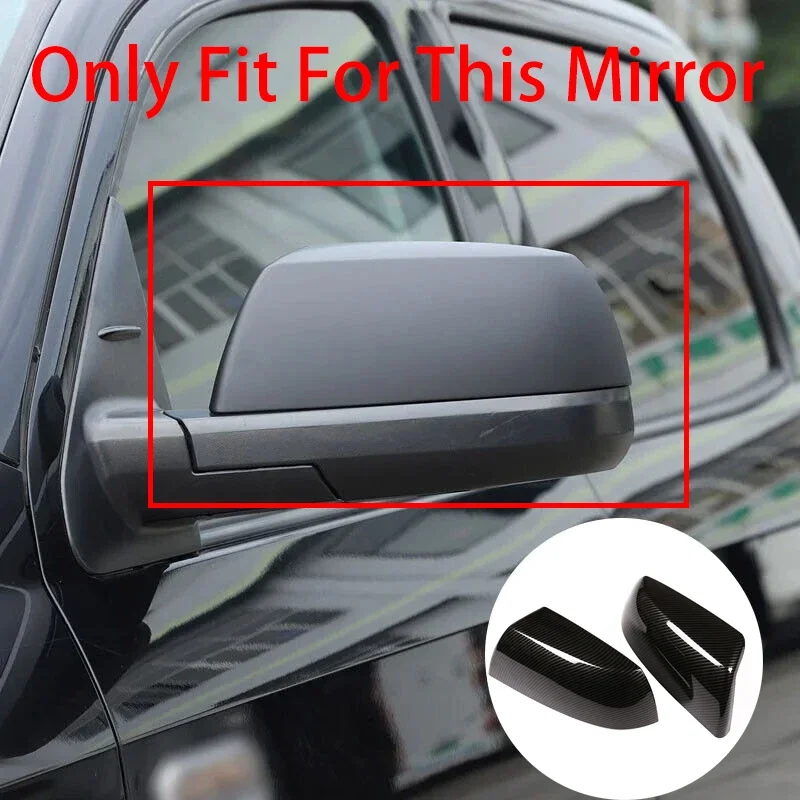 For Toyota Tundra Sequoia 2008-2020 Car Rearview Side Mirror Cover Wing Cap Sticker Exterior Door Rear View Case Trim Carbon