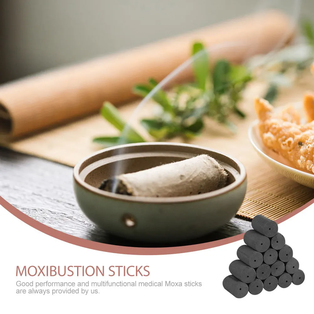 

54pcs Smokeless Moxa Sticks Handmade Thickened Moxibustion Stick For Acupoint Portable Home Use Salon Moxa Accessories