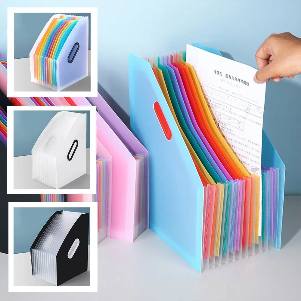 

Multi-layer 13 Pockets File Folder Portable Waterproof A4 Expanding Organ Bag File Storage Large Capacity Document Holder