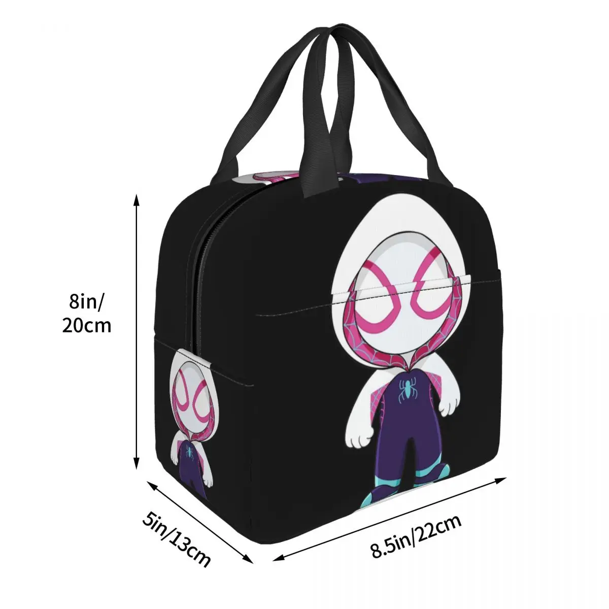 Ghost Spider Lunch Bags Bento Box Waterproof Lunch Tote Resuable Picnic Bags Cooler Thermal Bag for Woman Children Office