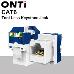 OMAY RJ45 Keystone Jack, CAT6 CAT5E CAT6A Adattatore modulo autobloccante senza attrezzi Nessun accoppiatori per utensili punzonati