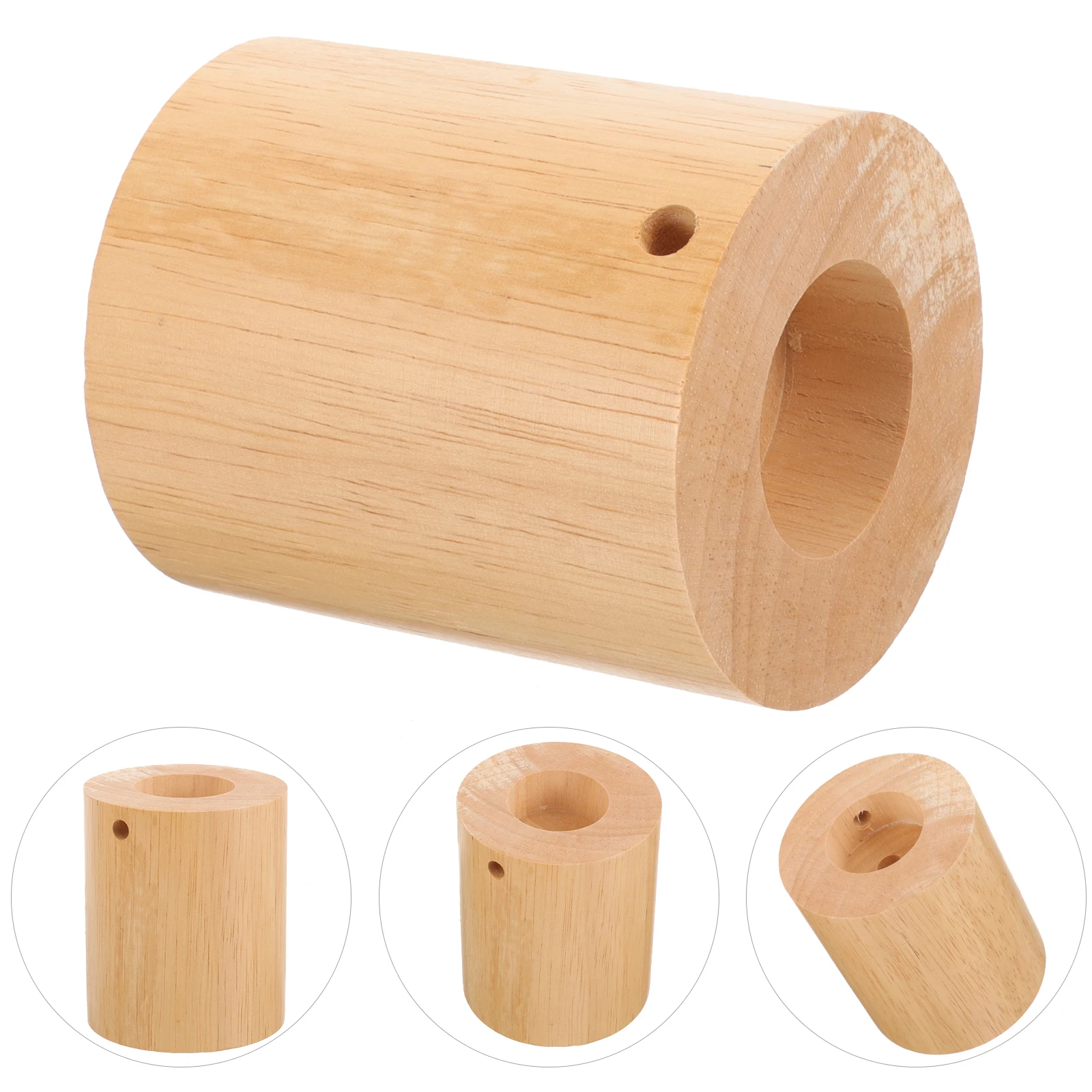 

Wooden Table Lamp Base E27 Cylinder Stand Rubber Night Bases Rustic Small Desk Lamps LED Light Base Portable Bedroom Living Room